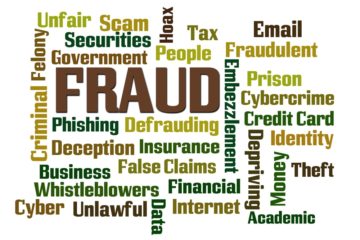 Fraud false claims word cloud