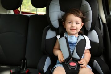 A child in a car seat in Roanoke, Virginia.