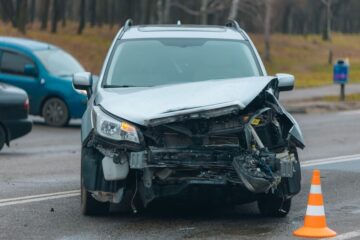 Collision of cars on the highway. Roanoke car accident lawyer